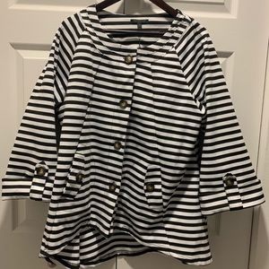 For Cynthia striped button jacket
